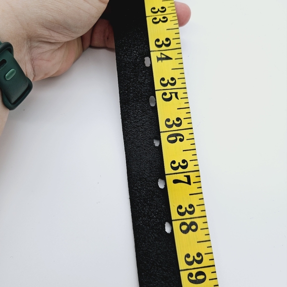 EUROPA DEZINES | genuine leather black belt 34 - Picture 6 of 6